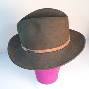 Eddie Bauer Wool Lite Felt Fedora Brown Medium